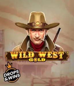  Encounter the rugged sheriff of "Wild West Gold," a popular slot game by Pragmatic Play. The graphic depicts a determined sheriff with a sheriff’s badge, set against a dusty Old West town backdrop. The game's title is boldly featured in a stylized font, accentuating the theme of adventure and law enforcement in the wild frontier. 